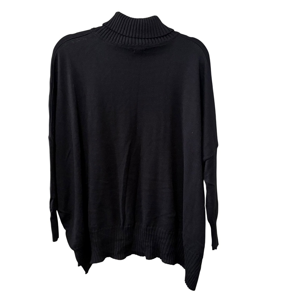 Mersea Catalina Turtleneck Sweater Women One Size Black Oversized Boxy Knit Top - Picture 3 of 8